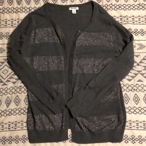 Grey Silver glitter cardigan